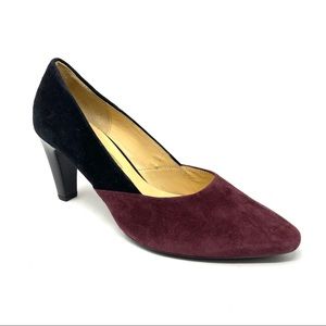 Gabor suede merlot black pumps 55.150